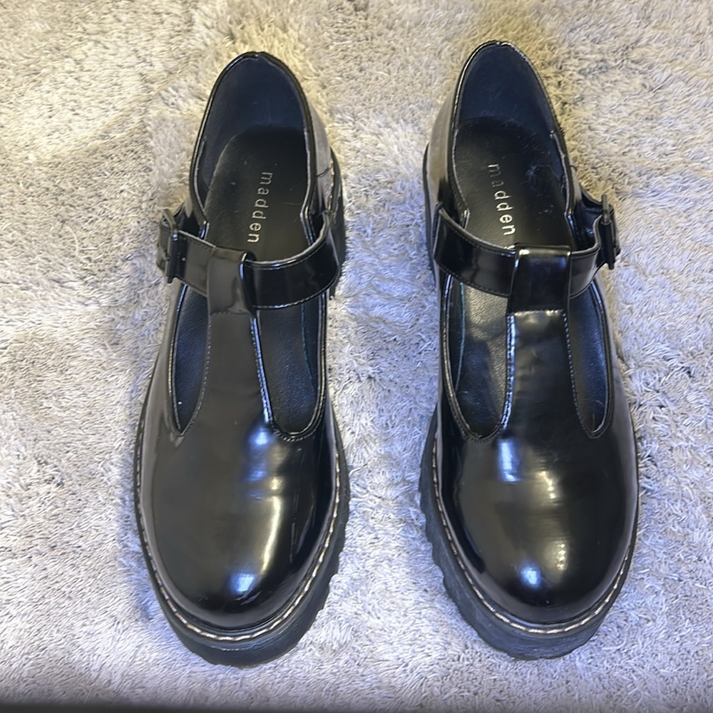 Womens Madden Girl Haddie Platform Mary Jane Casual Shoe - Black 7.5